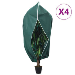 vidaXL Plant Fleece Covers with Zip Outdoor Garden Frost Protection 70 g/mÂ² - green, 3.93 x 3 m/ 4 pcs