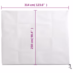 vidaXL Plant Fleece Covers with Zip Outdoor Garden Frost Protection 70 g/mÂ² - white, 3.14 x 2.5 m/ 10 pcs