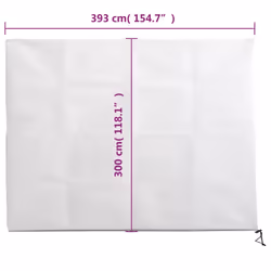 vidaXL Plant Fleece Covers with Zip Outdoor Garden Frost Protection 70 g/mÂ² - white, 3.93 x 3 m/ 10 pcs