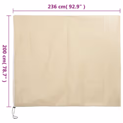 vidaXL Plant Fleece Covers with Zip Outdoor Garden Frost Protection 70 g/mÂ² - beige, 2.36 x 2 m/ 10 pcs - Additional view 3