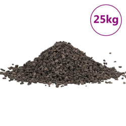 ) vidaXL Basalt Gravel Aquarium Gravel Chippings Stone Aquarium Sand 25 kg Black - 5-8 mm (25 kg