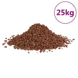 ) vidaXL Volcanic Rocks Lava Accent Rocks Aquarium Base Lava Stones Beads 25 kg - red, 5-8 mm (25 kg
