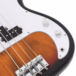 vidaXL Electric Bass Guitar for Beginner with Bag Precision Bass Jazz Bass - brown and white - Additional view 6