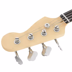 vidaXL Electric Bass Guitar for Beginner with Bag Precision Bass Jazz Bass - brown and white - Additional view 7