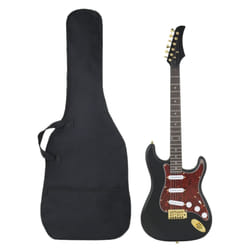 vidaXL Electric Guitar for Beginner with Bag Starter Guitar Acoustic Guitar - black and gold