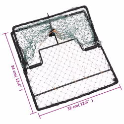 vidaXL Bird Trap Humane Live Hunting Cage Trap for Small Birds Green Steel - Additional view 9