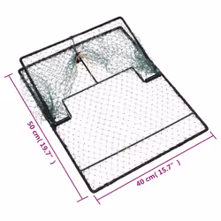 vidaXL Bird Trap Humane Live Hunting Cage Trap for Small Birds Green Steel - Additional view 8