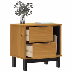vidaXL Bedside Cabinet Bedside Table End Table Nightstand FLAM Solid Wood Pine