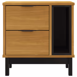 vidaXL Bedside Cabinet Bedside Table End Table Nightstand FLAM Solid Wood Pine - Additional view 4