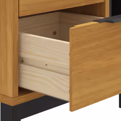 vidaXL Bedside Cabinet Bedside Table End Table Nightstand FLAM Solid Wood Pine - Additional view 7
