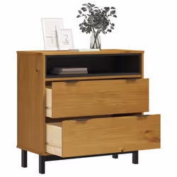 vidaXL Drawer Cabinet Wooden Drawer Chest File Cabinet FLAM Solid Wood Pine