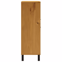 vidaXL Highboard Sideboard Side Cabinet with Glass Door FLAM Solid Wood Pine - Additional view 5