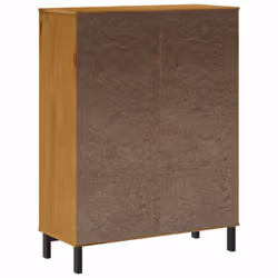 vidaXL Highboard Sideboard Side Cabinet with Glass Door FLAM Solid Wood Pine - Additional view 6