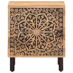 vidaXL Bedside Cabinets Nightstand End Table Bed Table 2 pcs Solid Wood Mango - Additional view 5