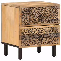 vidaXL Bedside Cabinet Nightstand Bedroom End Table Bed Table Solid Wood Mango