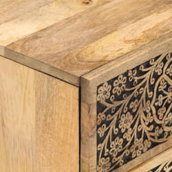 vidaXL Bedside Cabinets Nightstand End Table Bed Table 2 pcs Solid Wood Mango