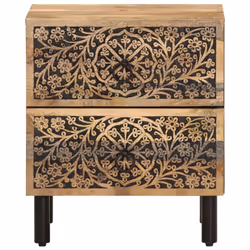 vidaXL Bedside Cabinets Nightstand End Table Bed Table 2 pcs Solid Wood Mango - Additional view 5