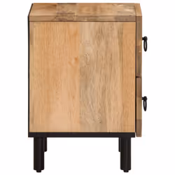 vidaXL Bedside Cabinets Nightstand End Table Bed Table 2 pcs Solid Wood Mango - Additional view 6