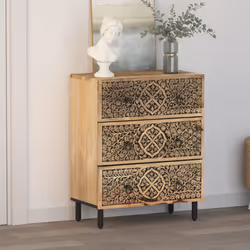 vidaXL Side Cabinet Home Storage Cabinet Cupboard Sideboard Solid Wood Mango - Additional view 2