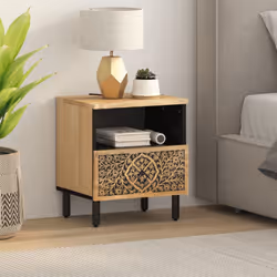 vidaXL Bedside Cabinet Nightstand Bedroom End Table Bed Table Solid Wood Mango