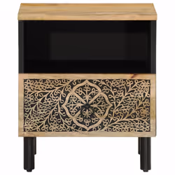 vidaXL Bedside Cabinet Nightstand Bedroom End Table Bed Table Solid Wood Mango - Additional view 4