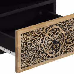 vidaXL Bedside Cabinet Nightstand Bedroom End Table Bed Table Solid Wood Mango - Additional view 9