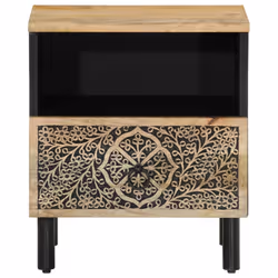 vidaXL Bedside Cabinets Nightstand End Table Bed Table 2 pcs Solid Wood Mango - Additional view 5