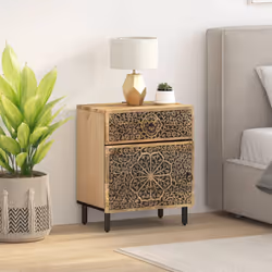 vidaXL Bedside Cabinet Nightstand Bedroom End Table Bed Table Solid Wood Mango