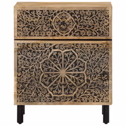 vidaXL Bedside Cabinet Nightstand Bedroom End Table Bed Table Solid Wood Mango - Additional view 4