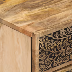 vidaXL Bedside Cabinet Nightstand Bedroom End Table Bed Table Solid Wood Mango - Additional view 7
