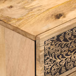 vidaXL Bedside Cabinet Nightstand Bedroom End Table Bed Table Solid Wood Mango - Additional view 7