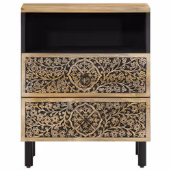 vidaXL Bedside Cabinet Nightstand Bedroom End Table Bed Table Solid Wood Mango - Additional view 4