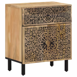 vidaXL Bedside Cabinet Nightstand Bedroom End Table Bed Table Solid Wood Mango