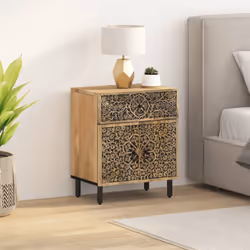 vidaXL Bedside Cabinet Nightstand Bedroom End Table Bed Table Solid Wood Mango