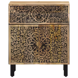 vidaXL Bedside Cabinet Nightstand Bedroom End Table Bed Table Solid Wood Mango - Additional view 4