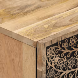 vidaXL Bedside Cabinet Nightstand Bedroom End Table Bed Table Solid Wood Mango - Additional view 7