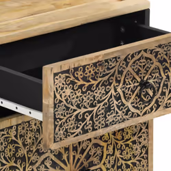 vidaXL Bedside Cabinet Nightstand Bedroom End Table Bed Table Solid Wood Mango - Additional view 9