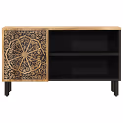 vidaXL TV Cabinet TV Stand Entertainment Centre Media Unit Solid Wood Mango - Additional view 4