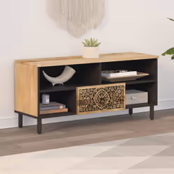 vidaXL TV Cabinet TV Stand Entertainment Centre Media Unit Solid Wood Mango