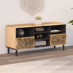 vidaXL TV Cabinet TV Stand Entertainment Centre Media Unit Solid Wood Mango