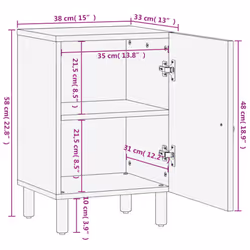 vidaXL Bathroom Cabinet Vanity Unit Storage Unit Cupboard Solid Wood Mango
