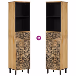 vidaXL Bathroom Cabinet Vanity Unit Storage Unit Cupboard Solid Wood Mango - Additional view 5
