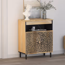 vidaXL Side Cabinet Home Storage Cabinet Cupboard Sideboard Solid Wood Mango