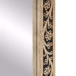 vidaXL Bathroom Mirror Wall-mounted Vanity Mirror Solid Wood Mango and Glass - Additional view 5