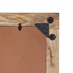 vidaXL Bathroom Mirror Wall-mounted Vanity Mirror Solid Wood Mango and Glass - Additional view 7