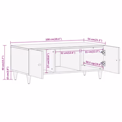 vidaXL Coffee Table Hallway Centre Tea End Table Side Table Solid Wood Mango - Additional view 9