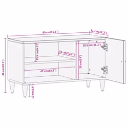 vidaXL TV Cabinet Sideboard Entertainment Centre TV Stand Solid Wood Mango