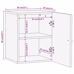 vidaXL Bathroom Wall Cabinet Hanging Wall Storage Cupboard Solid Wood Mango