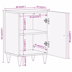 vidaXL Bathroom Cabinet Storage Unit Cupboard Sink Cabinet Solid Wood Mango