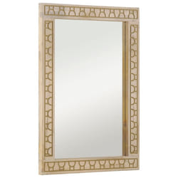 vidaXL Bathroom Mirror Wall Mirror Vanity Mirror Solid Wood Mango and Glass